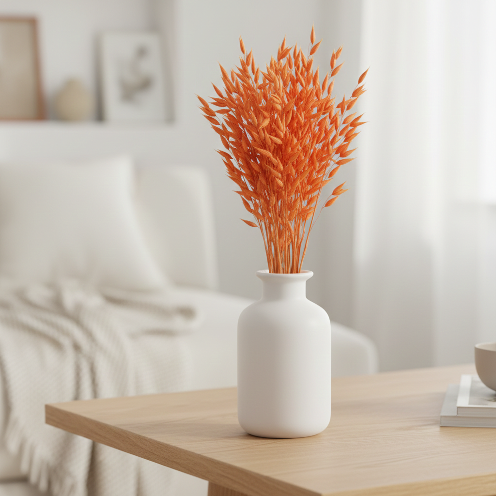 Sušená avena oranžová – dekorativní sušený oves do podzimních a boho aranžmá
